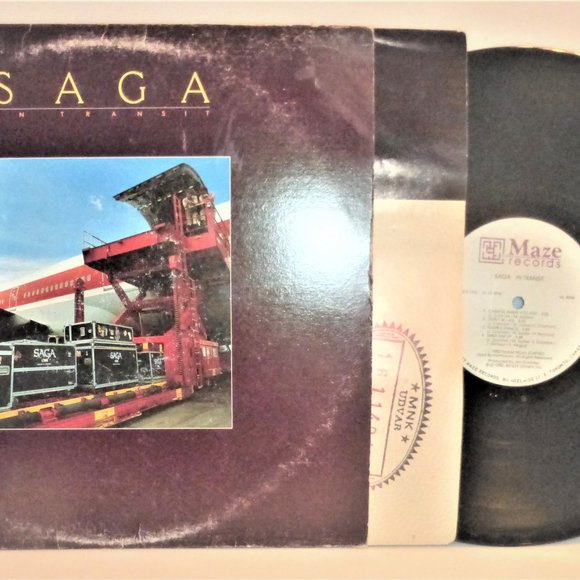 1982 Saga IN TRANSIT Record LP Vinyl Record Maze Records #ML8006 Music LP Record - Picture 2 of 5